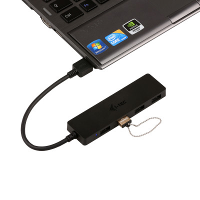 i-tec Advance U3HUB404 interface hub USB 3.2 Gen 1 (3.1 Gen 1) Type-A 5000 Mbit/s Zwart