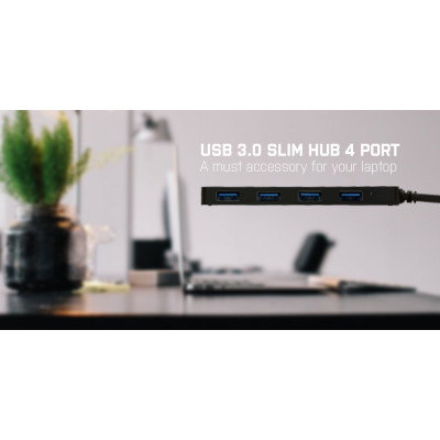 i-tec Advance U3HUB404 interface hub USB 3.2 Gen 1 (3.1 Gen 1) Type-A 5000 Mbit/s Zwart