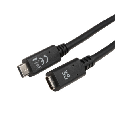 V7 V7UC3EXT-2M USB-kabel USB 3.2 Gen 1 (3.1 Gen 1) USB C Zwart