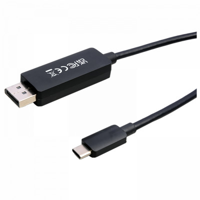 V7 V7USBCDP14-2M video kabel adapter DisplayPort USB Type-C Zwart