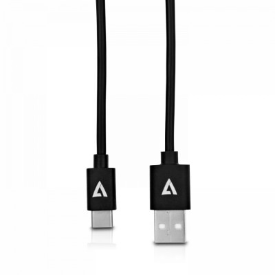V7 V7U2AC-2M-BLK-1E USB-kabel USB 2.0 USB A USB C Zwart