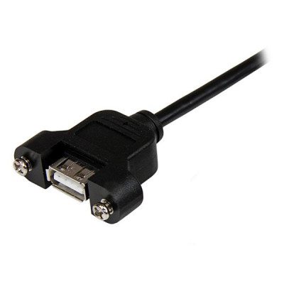 StarTech.com USBPNLAFAM1 USB-kabel 0,3 m USB 2.0 USB A Zwart