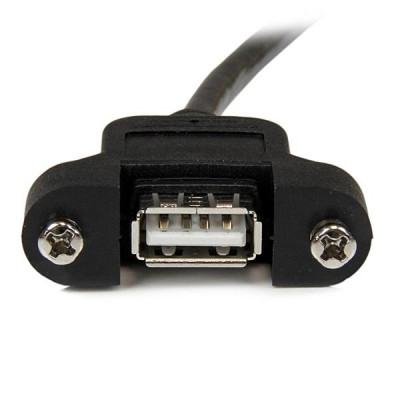 StarTech.com USBPNLAFAM1 USB-kabel 0,3 m USB 2.0 USB A Zwart