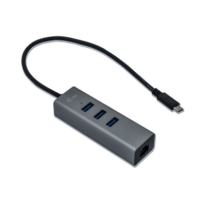 i-tec Metal C31METALG3HUB interface hub USB 3.2 Gen 2 (3.1 Gen 2) Type-C 5000 Mbit/s Grijs
