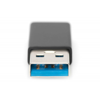 Digitus AK-300524-000-S tussenstuk voor kabels USB A USB-C jack Zwart