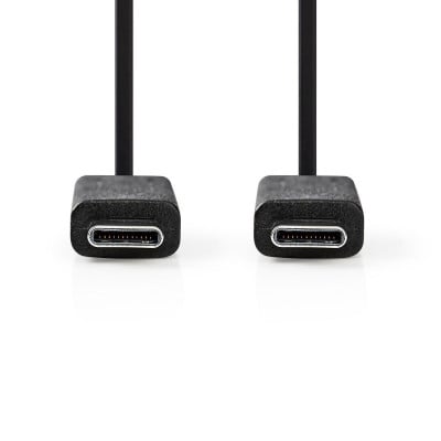 Nedis CCGT64750BK10 USB-kabel 1 m USB 3.2 Gen 2 (3.1 Gen 2) USB C Zwart
