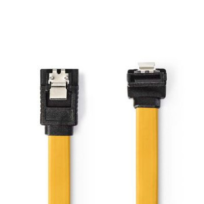Nedis CCGP73255YE10 SATA cable 1 m SATA 7-pin Black, Yellow