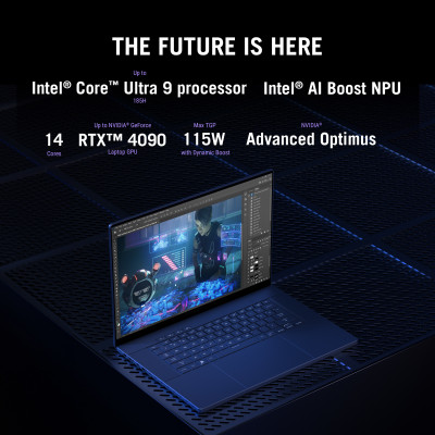 Asus ROG 16inch OLED QHD+ 240Hz Intel Core Ultra 9 185H, 32GB, 1TB PCIE NVMe SSD, RTX 4080 12GB, Windows 11, Gris