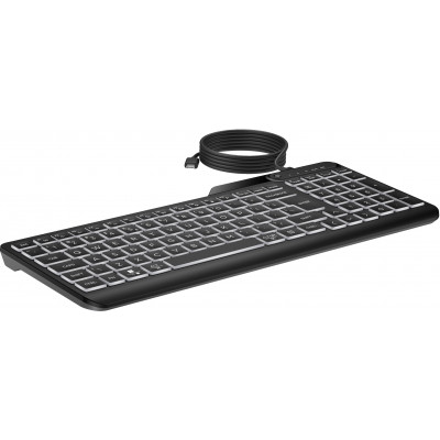 HP 400 Backlit Wired Keyboard toetsenbord USB Zwart