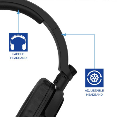 4Gamers - PRO 4-50S Wired Stereo Gaming Headset Zwart voor PS5 en PS4 - PS4 / PS5