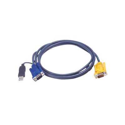 ATEN USB KVM CABLE WITH 3 IN 1 SPHD AND BUILT-IN PS/2 - 6M