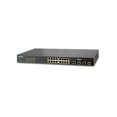 PLANET 16-PORT 10/100TX 802.3at HIGH POWER POE +  2-PORT