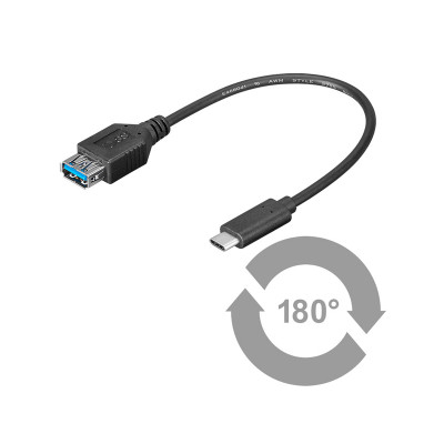 USB 3.1 TYPE C TO USB 3.0 A - 0,2M ADAPTER CABLE