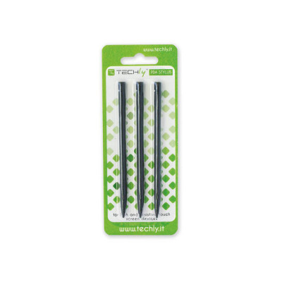 TECHLY 3 PENS SET FOR PDA AND RESISTIVE SCREENS - 110x5MM