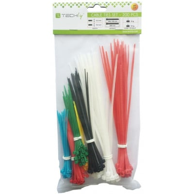 TECHLY CABLE TIES PACK 200 PCS