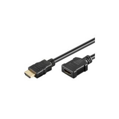 TECHLY HDMI 19 PIN HDMI M/F CABLE 1M BLACK