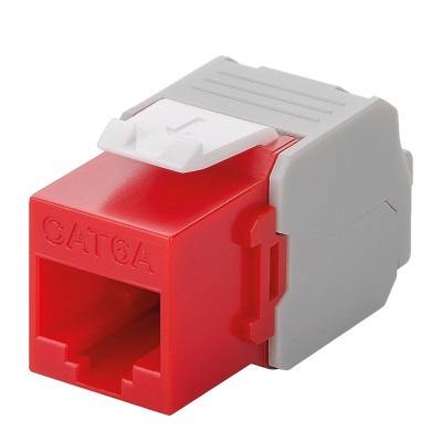 CAT 6A UTP TOOLLESS KEYSTONE - RED