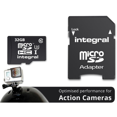 INTEGRAL MICROSDHC/XC CARD CLASS 10 32GB FOR ACTION CAM