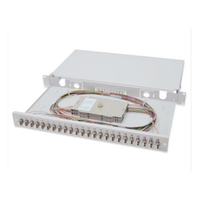 FIBER OPTIC SPLICE BOX EQUIPPED: 24x LC DUPLEX SM/OS2 GREY
