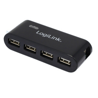 LOGILINK USB 2.0 HUB 4-PORT BLACK INCL. 2A POWER SUPPLY