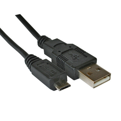 USB CABLE USB A TO MICRO USB B 2M - BLACK