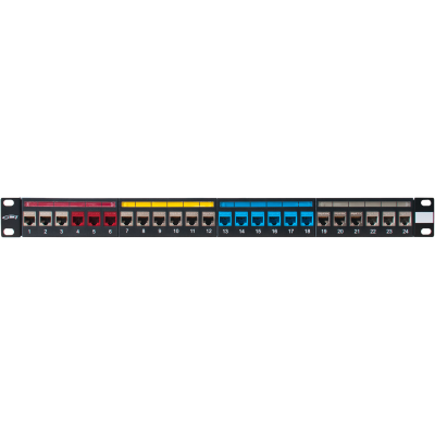 BKT 19" PATCH PANEL UNEQUIPPED 24xRJ45 SHIELDED EXTRA LABELS