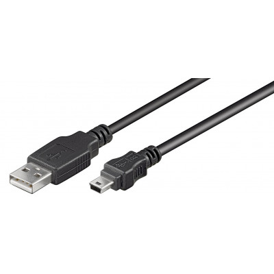 USB 2.0 HI-SPEED CABLE, BLACK, 1.8 M - USB 2.0 PLUG (TYPE A)