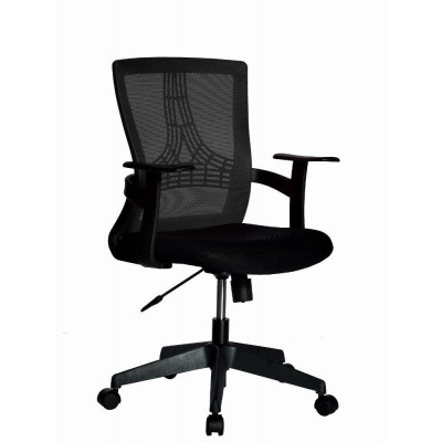 OFFICE CHAIR WITH MIDDLE BACK BLACK