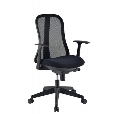 OFFICE CHAIR WITH ERGONOMIC BACK BLACK
