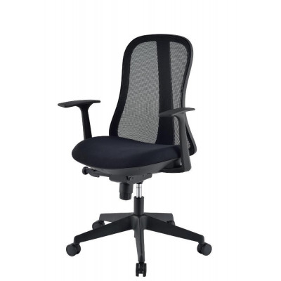 OFFICE CHAIR WITH ERGONOMIC BACK BLACK
