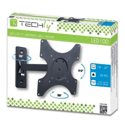 ONE WAY LED/LCD WALL MOUNT - BLACK