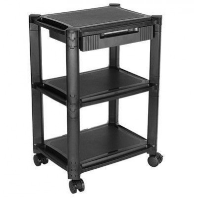 TECHLY HEIGHT-ADJUSTABLE SMART CART WITH 3 SHELVES/1 DRAWER