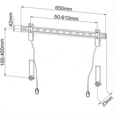 SLIM LED/LCD WALL MOUNT 40-65" WALL MOUNT 60KG