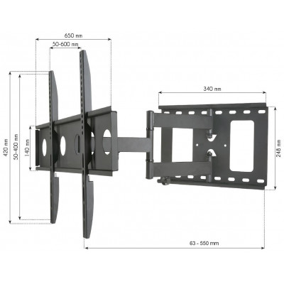 Techly SLIM LED/LCD WALL MOUNT 32-65'' 50KG - 63MM FROM WALL