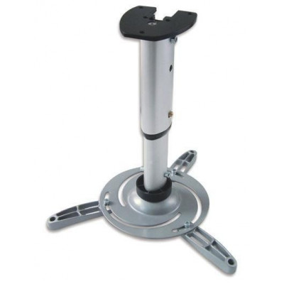 EXTENSIBLE PROJECTOR CEILING MOUNT 15KG - SILVER