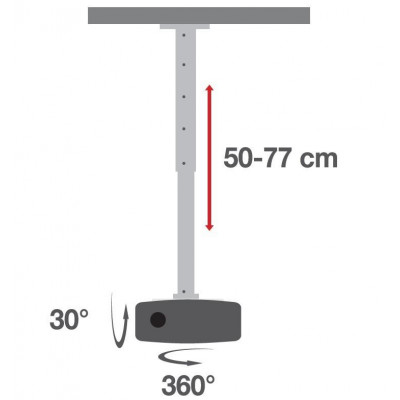 UNIVERSAL PROJECTOR CEILING MOUNT - WHITE