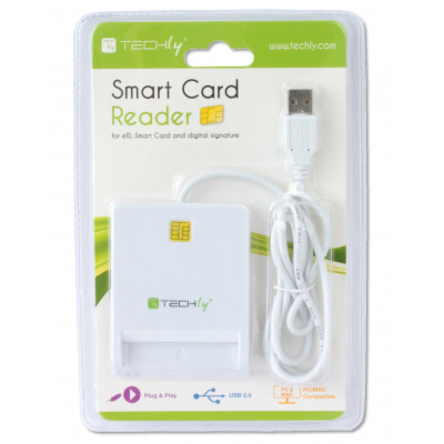 TECHLY COMPACT SMART CARD READER/WRITER USB2.0 WHITE