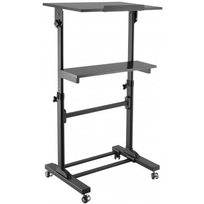 TECHLY HEIGHT-ADJUSTABLE MOBILE WORKSTATION WITH TILTING SHE