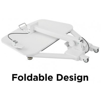 TECHLY WHITE FOLDABLE HEIGHT-ADJUSTABLE WORKSTATION