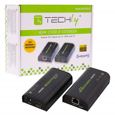 TECHLY 1080p HDMI EXTENDER OVER CAT 6 - UP TO 120m