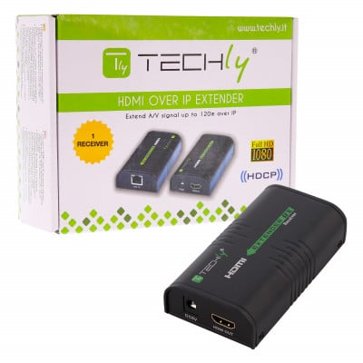 TECHLY ADDITIONAL RECEIVER FOR EXTENDER HDMI OVER IP NETWORK