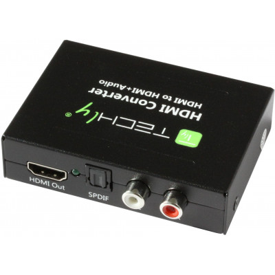 TECHLY HDMI FEMALE TO HDMI + SPDIF + RCA R/L AUDIO EXTRACTOR
