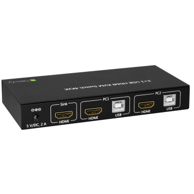TECHLY KVM-USB/HDMI SWITCH 2 PORTS BLACK