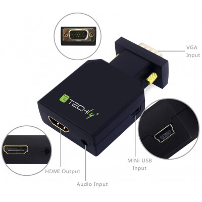 TECHLY CABLE ADAPTER VGA TO HDMI