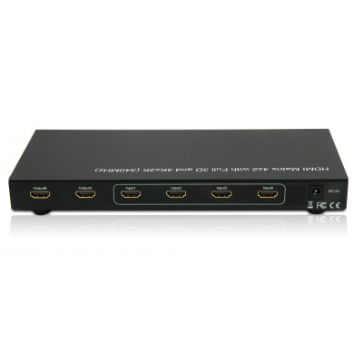 TECHLY HDMI SWITCH MATRIX 4 IN 2 OUT 4K