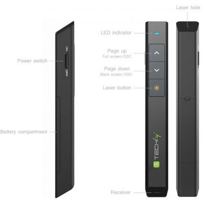 TECHLY WIRELESS PRESENTER WITH INTEGRATED LASER POINTER