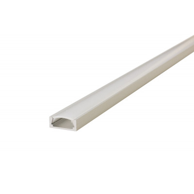 2M THIN SURFACE MOUNTED ALUMINIUM PROFILE FOR STRIPS, FROSTE