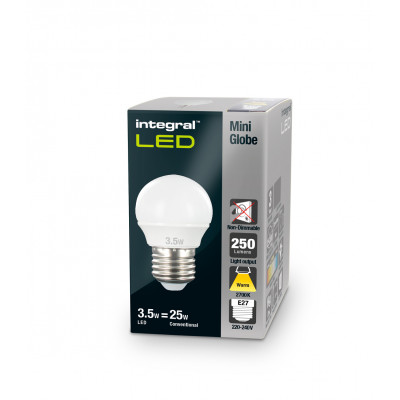 MINI GLOBE 3.1W (25W) 2700K 250LM E27 NON-DIMMABLE FROSTED L