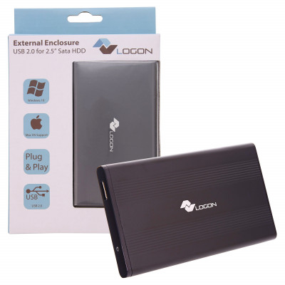 LOGON 2.5'' EXTERNAL ENCLOSURE USB 2.0 FOR 2.5'' SATA HDD