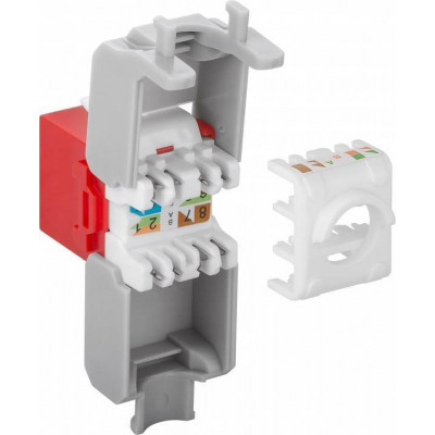 CAT 6A UTP TOOLLESS KEYSTONE - RED